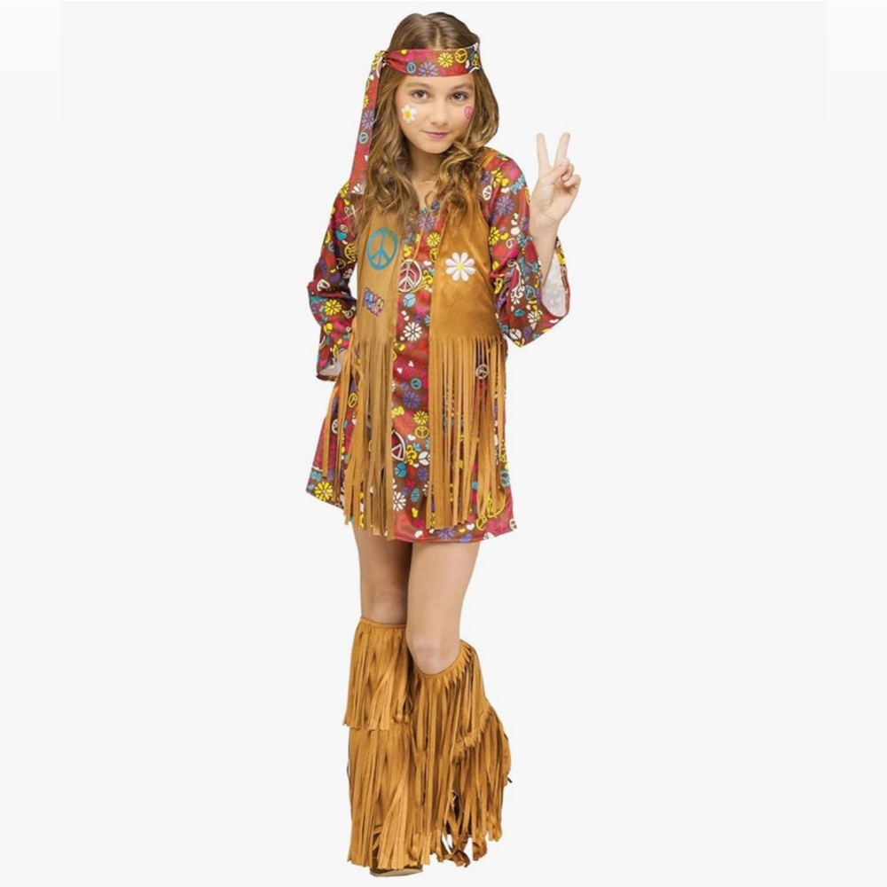 Fun World Peace & Love Hippie Costume - Kids 12/14